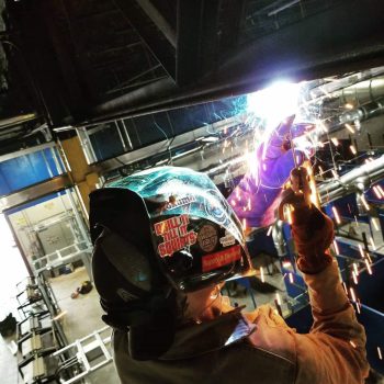 Welding student mastering their welder skills