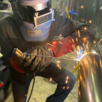 structural or pipe welder in the construction or industrial field