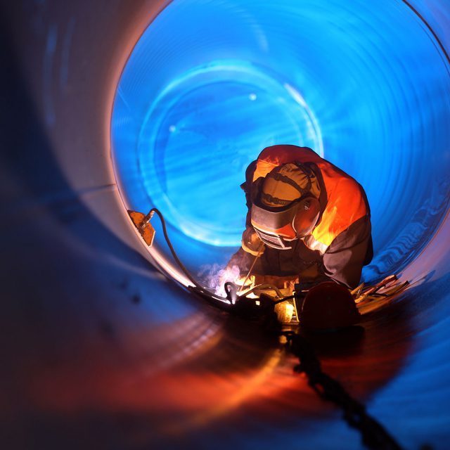 Welder that is welding. Becoming a Welder - Job Outlook